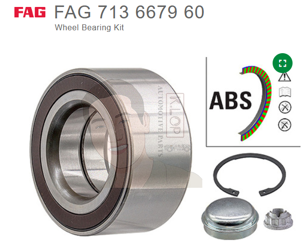 ยี่ห้อ FAG Kit ล้อหน้า MB W169 W245 ( 1 ข้าง )