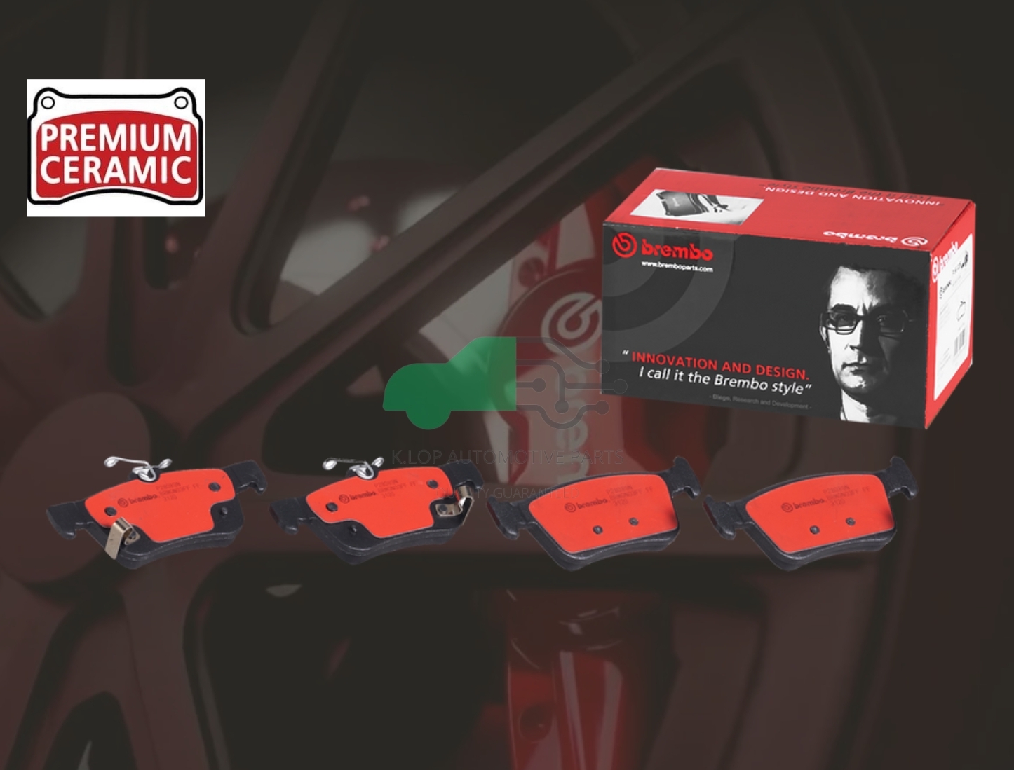 P28 089N ผ้าเบรกหลัง (แท้ BREMBO รุ่น Ceramics) CIVIC FC FK (1.5T 1.8)