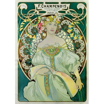 Bluebird Puzzle - Daydream, 1897 by Alfons Mucha 1000 pcs.