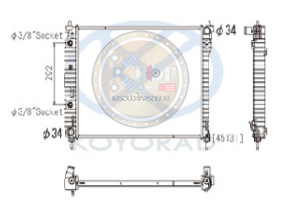 (แผงหม้อน้ำรถยนต์ KOYORAD) หม้อน้ำ(AT) CAPTIVA 11 (ดีเซล)