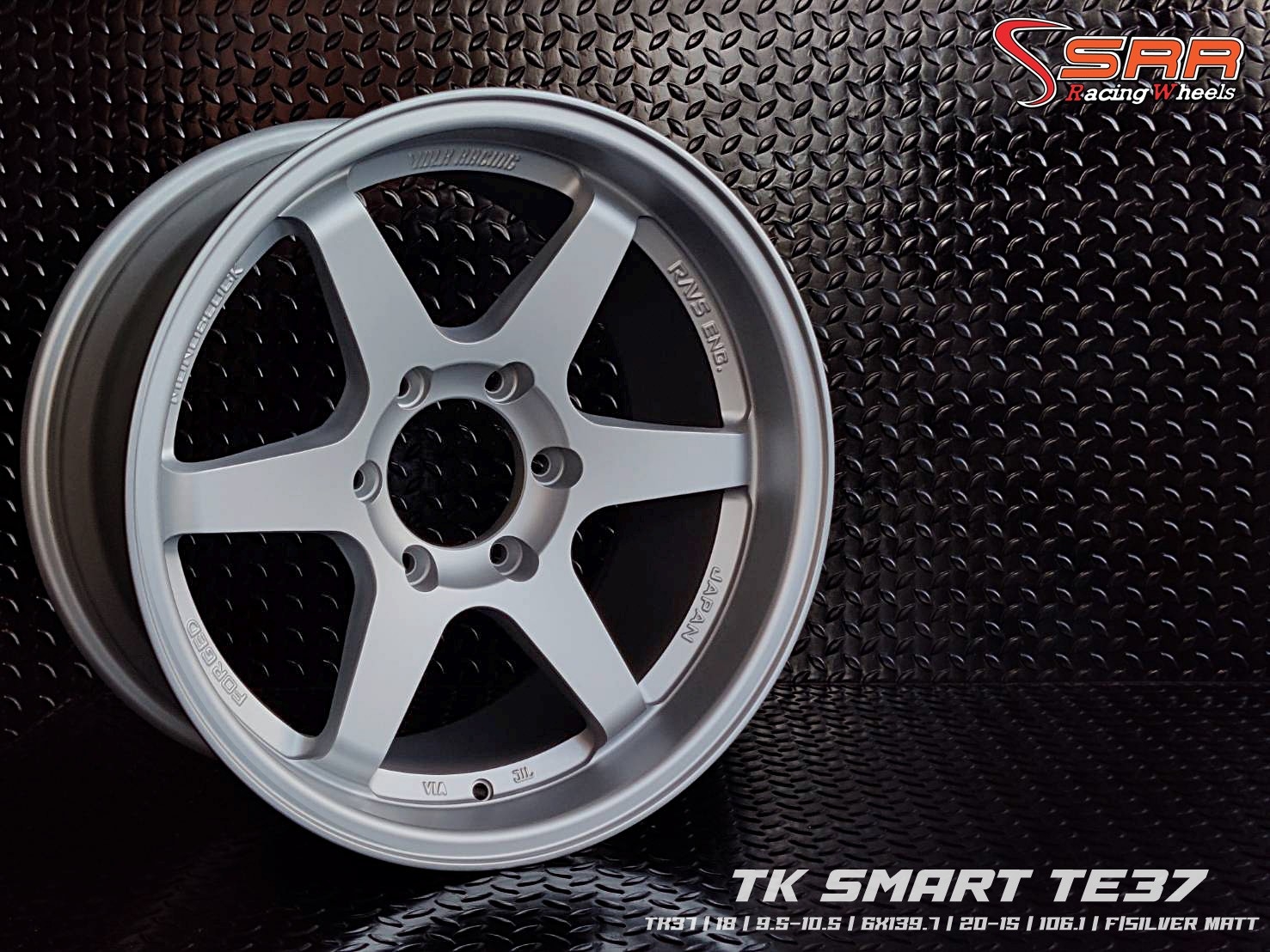 TE37 ล้อไทย ขอบ18 หน้า9.5 หลัง10.5 6H139.7 ชุดละ 14,000฿