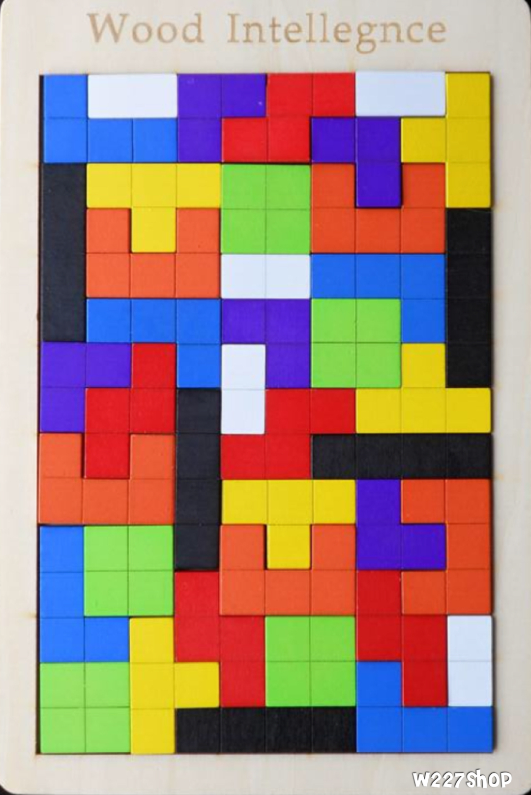 เกมจิ๊กซอว์ไม้ Tetris IQ puzzle / ถาดบล็อคไม้