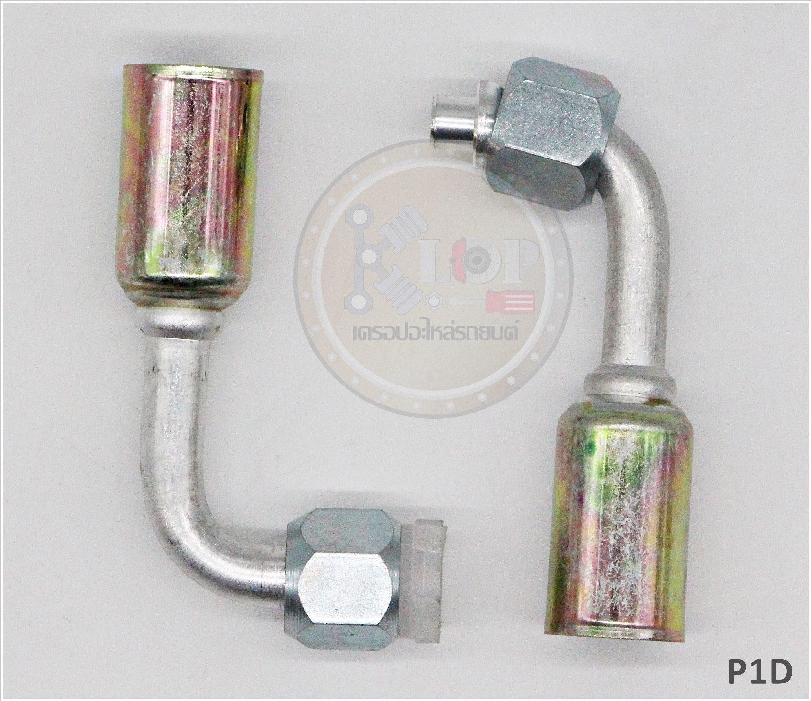 P1D พิตติ้ง 3/8นิ้ว -90องศา โอริง R12 (ปลอกเหล็ก) (Vinn)