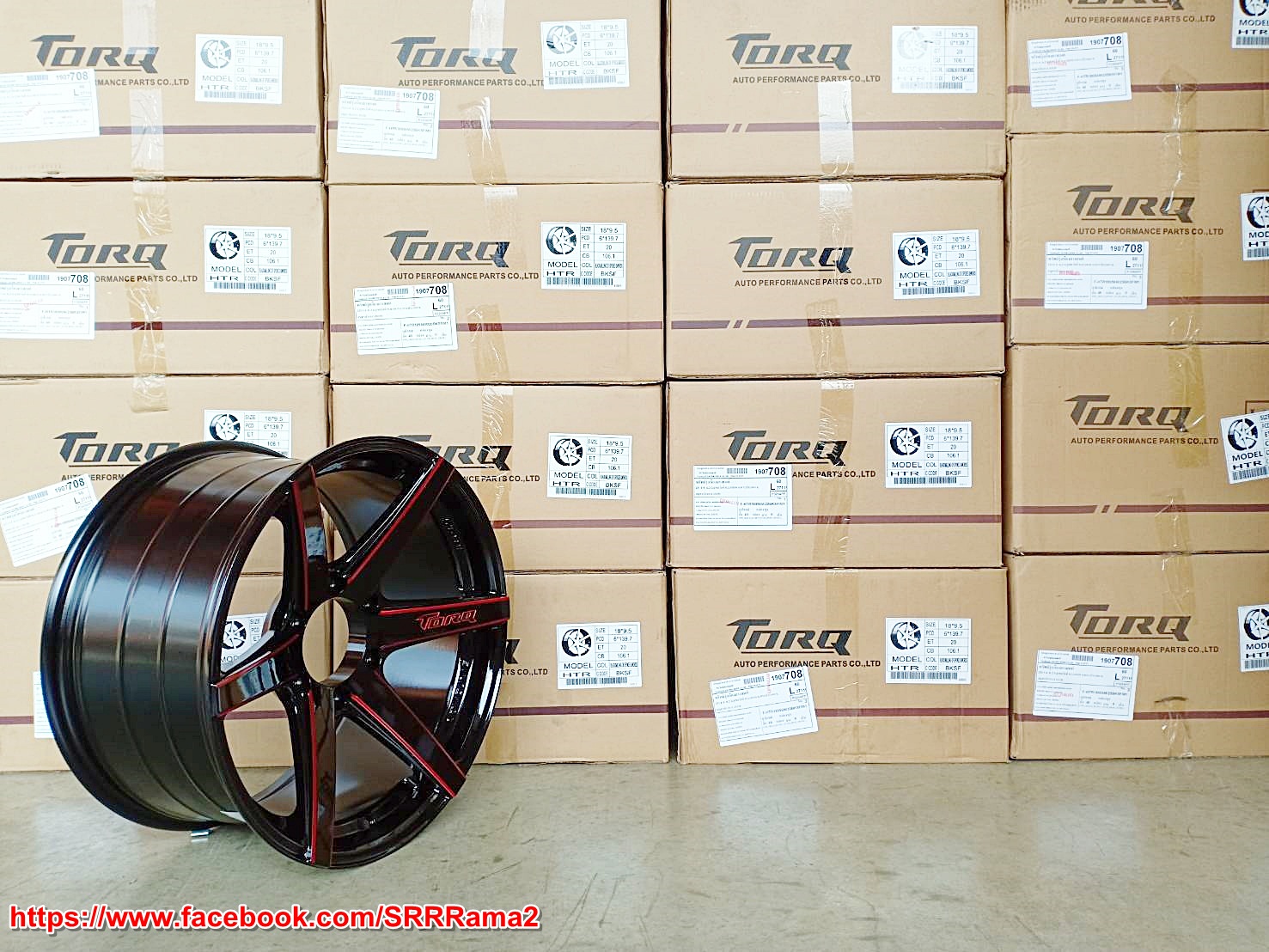 HTR TORQ APP ขอบ18 ET+20 BKSR ล้อสำหรับใส่รถกระบะ และSUV