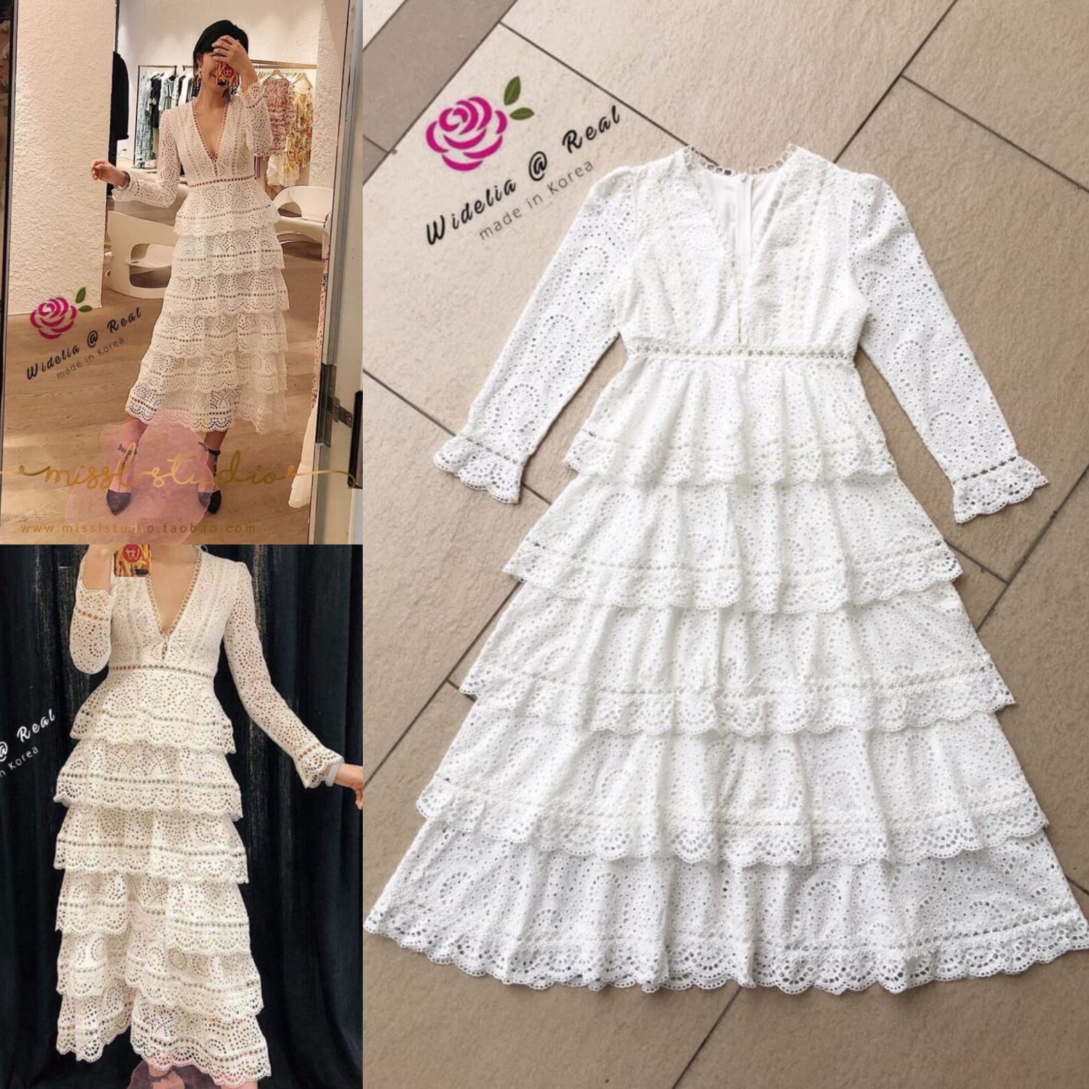 Zimmermann Dress เดรสลูกไม้ แขนยาว สวยอลังการ