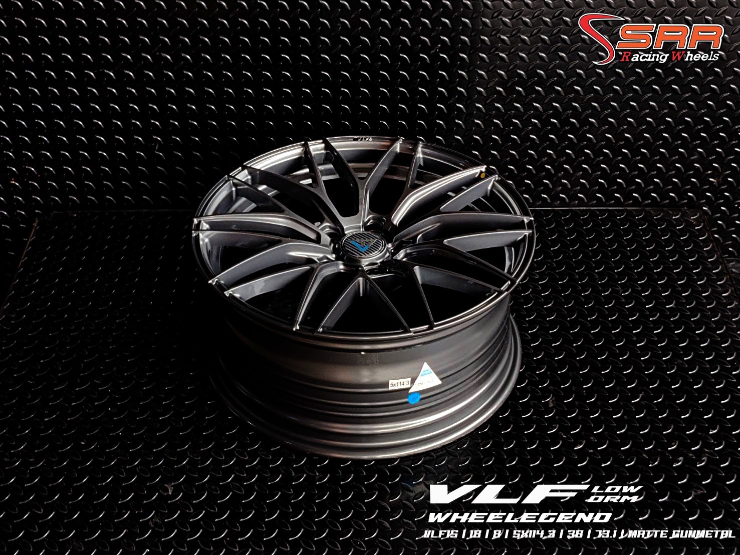 VLF15 ขอบ18 5H114.3 ET38 MATTE GUNMETAL มีจำหน่ายที่ร้านSRR