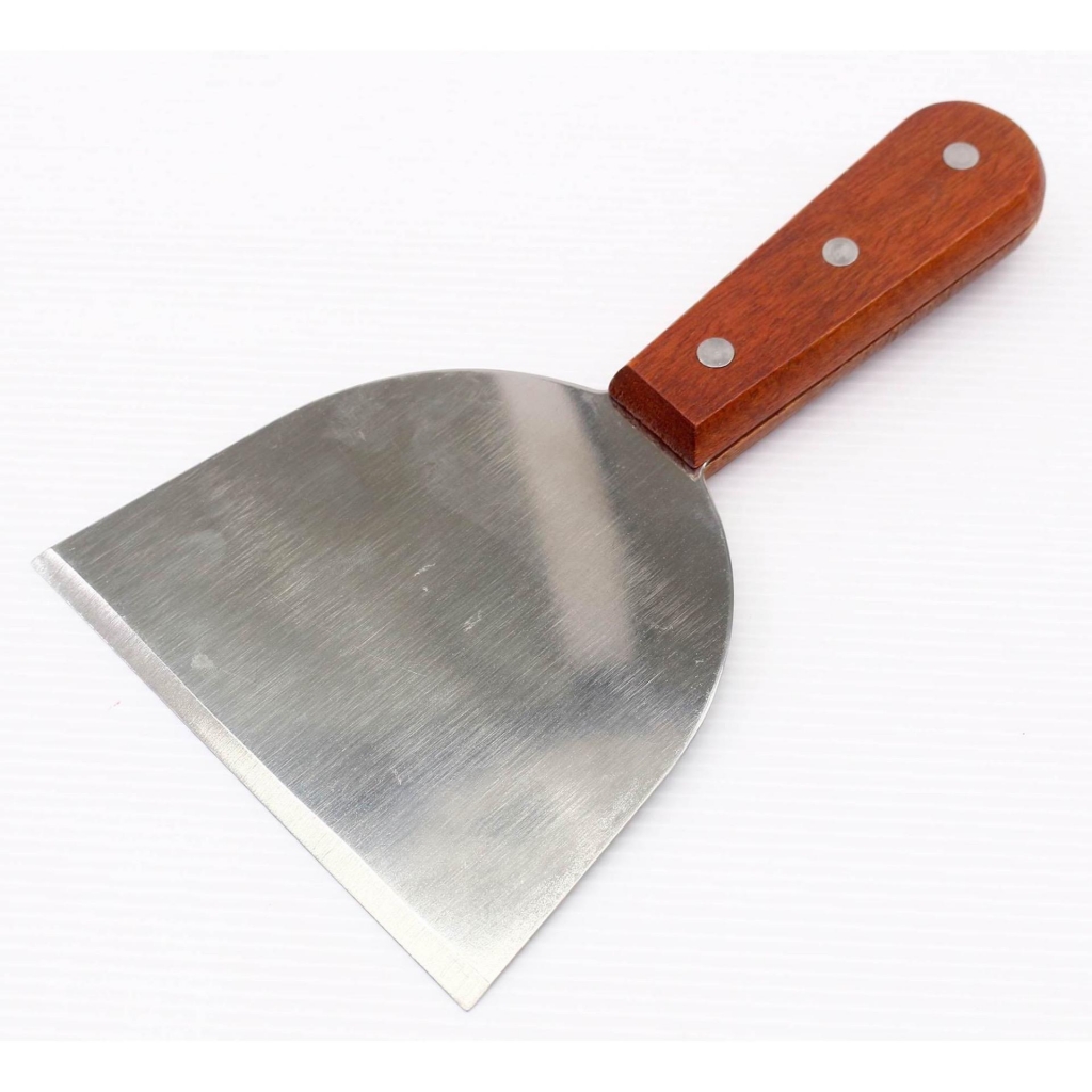 ที่แซะขนม คุกกี้ ใบมีดสแตนเลสสตีล หน้ากว้าง 4.5 นิ้วด้ามไม้