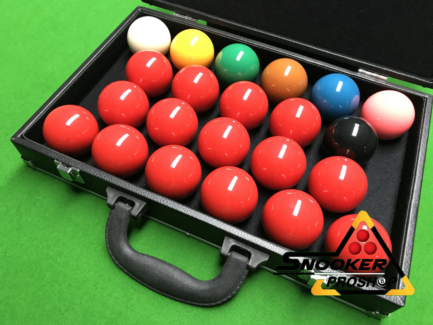 ลูกสนุ๊กเกอร์ เกรดซุปเปอร์ 15แดง+กระเป๋าหนัง