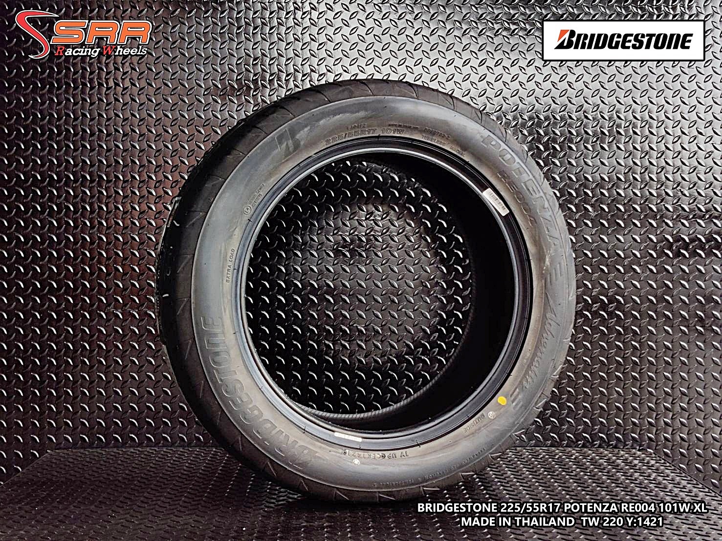 BRIDGESTONE RE004 225/55R17 ยางใหม่ปี2021 ราคาพิเศษ