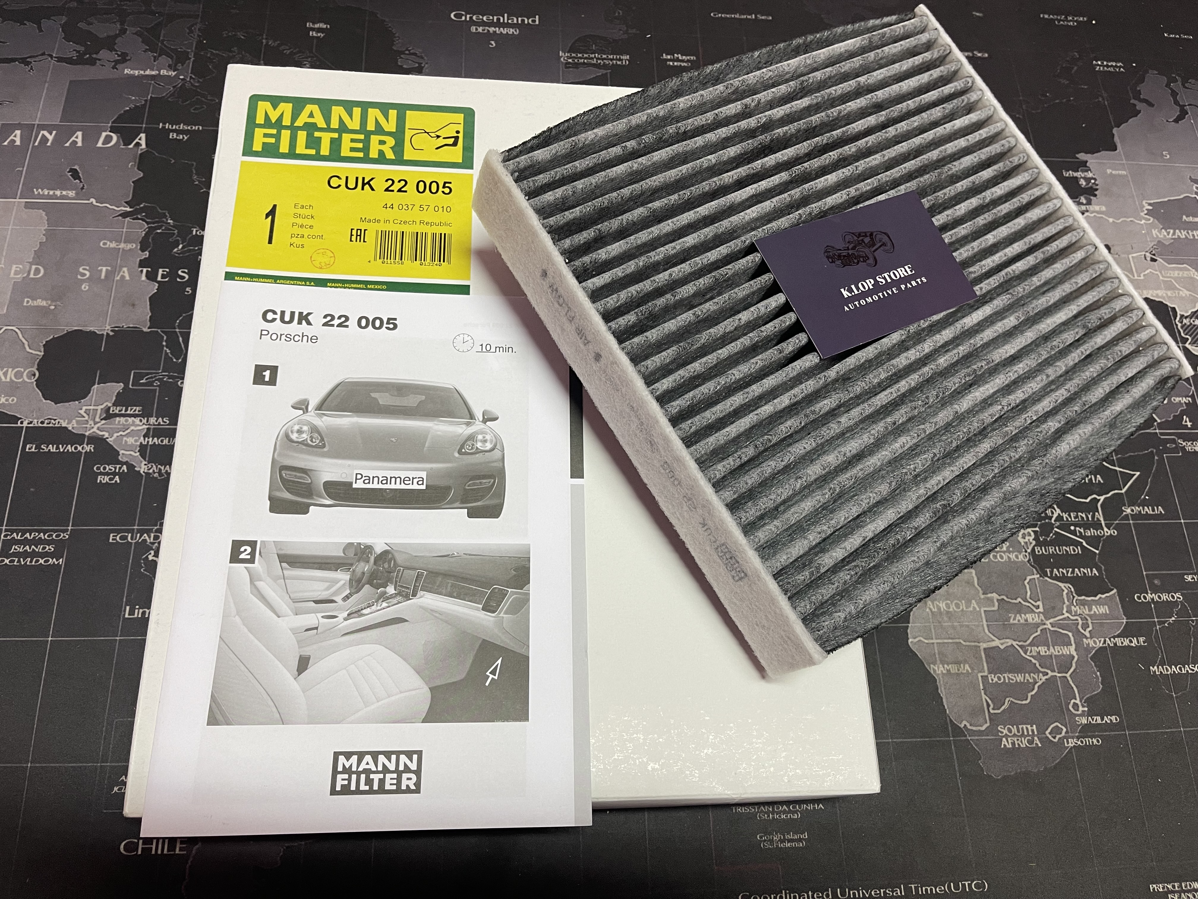 CUK22005 ไส้กรองแอร์-ชาโคล(MANN-FILTER) PORSCHE PANAMERA ปี2009- แท้นำเข้ายุโรป