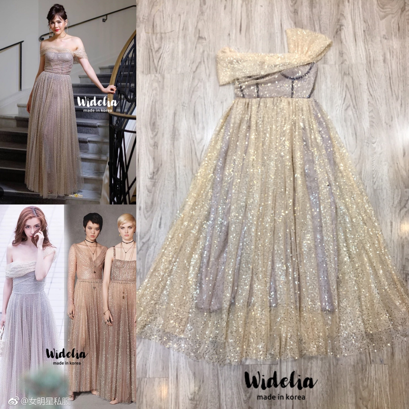 Dior Maxi Dres >>เดรสไหล่เฉียง ตกแต่งผ้าคาดไหล่ด้านข้าง อกข้างจับจีบย่นเล็กๆดูสวยหวาน