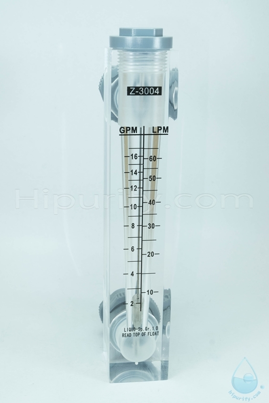 Flow Meter Z-3004 เครื่องวัดอัตราการไหล วัดได้ 2-16GPM/4-60LPM เกลียวนอก 3/4 นิ้ว (6 หุน)