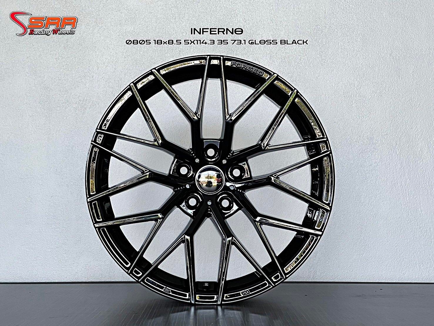 INFERNO RS 0805 ขอบ18 5x114.3 ET35 GLOSS BLACK ราคาพิเศษ