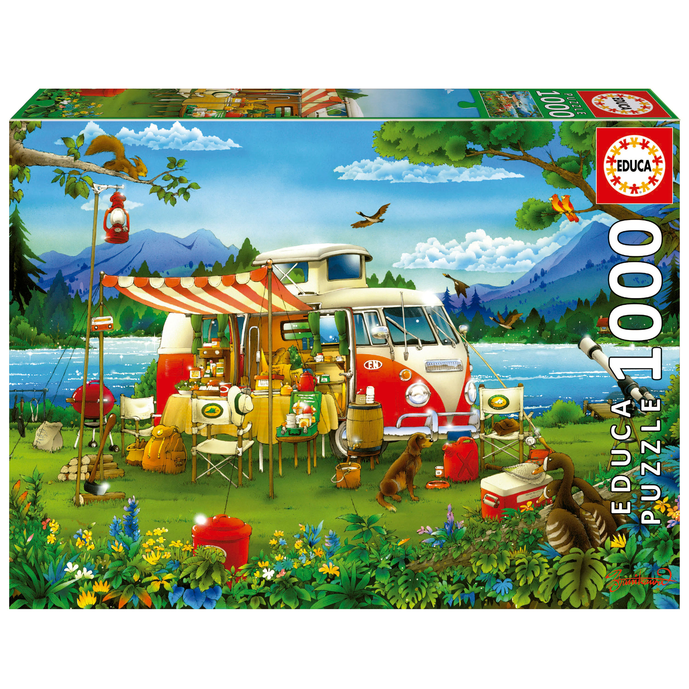 Educa - Camping Holiday by Hiro Tanikawa 1000 pcs.