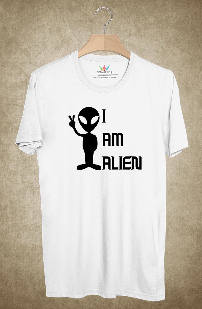 BP387 เสื้อยืด I AM ALIEN