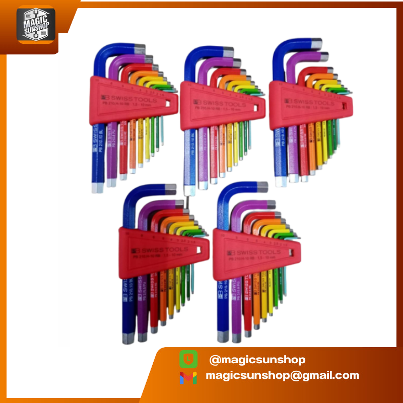 PB Swiss Tool รุ่น PB-210-H-10-RB ประแจหกเหลี่ยม