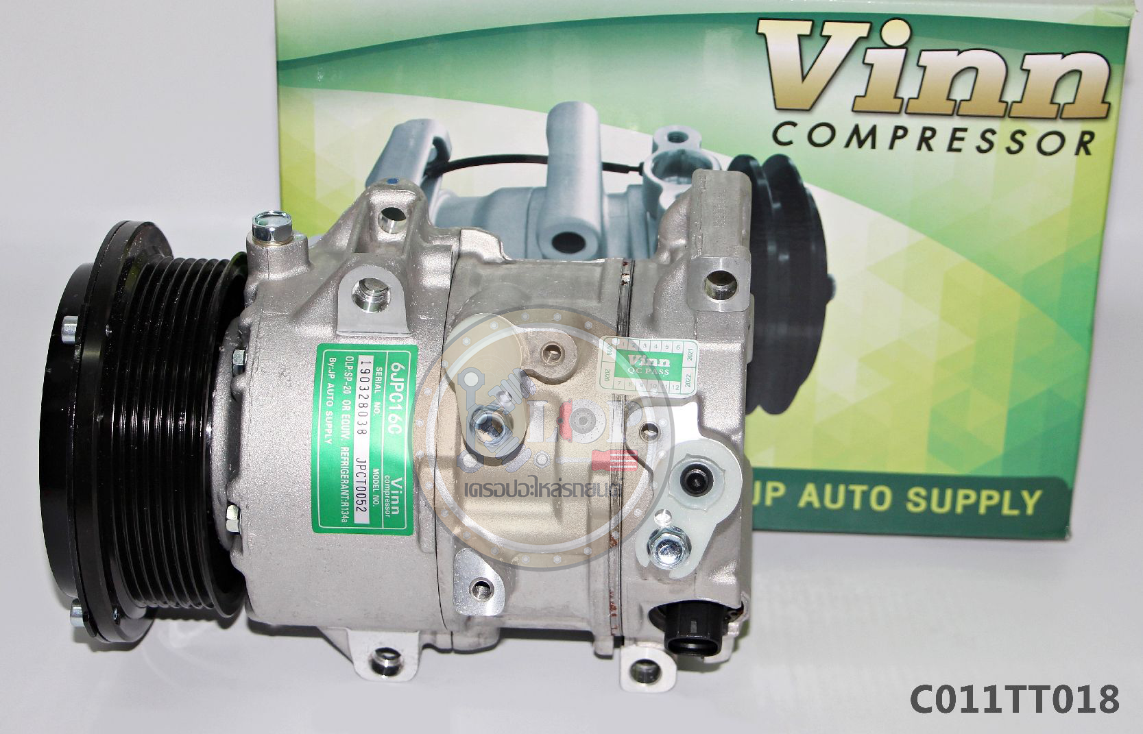 C011TT018 คอมแอร์ VINN : TOYOTA 6SEU17C COMMUTER เบนซิน,CAMRY (งานไตหวัน-จีน)