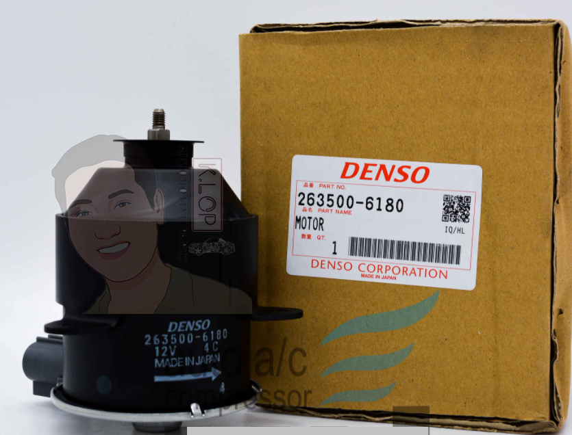 KLOP-T405-38A มอเตอร์พัดลมหม้อน้ำแท้ DENSO Toyota Camry(ACV36) 2002~, Totota Corolla 2000~2002,Toyota Wish 2003~,Toyota Rav4 2000~,Toyota Vios 2002~2004