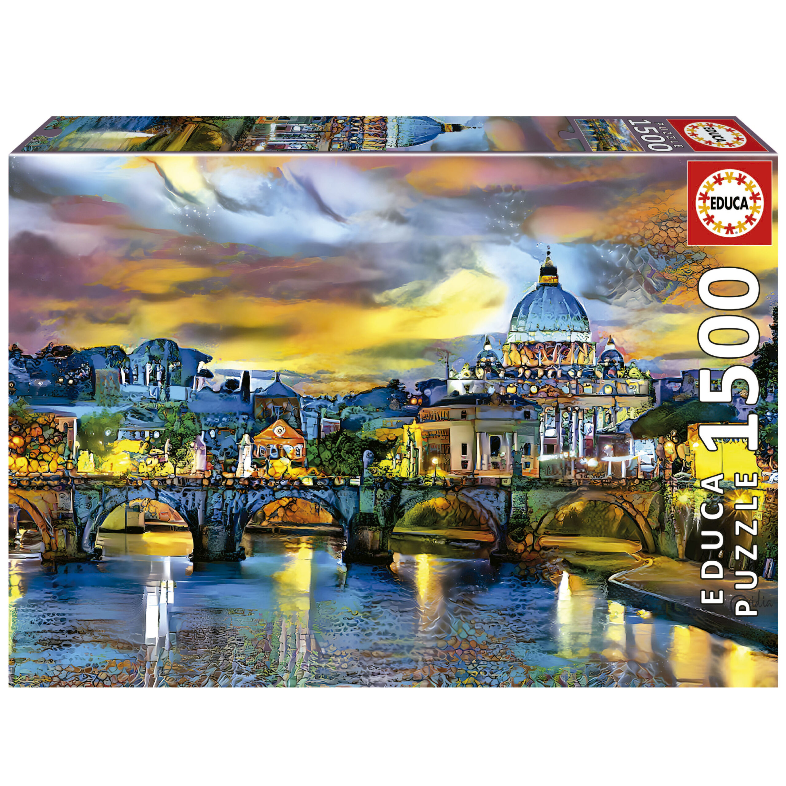 Educa - St.Peter's Basilica and The St.Angelo Bridge by Pedro Gavidia 1500 pcs.