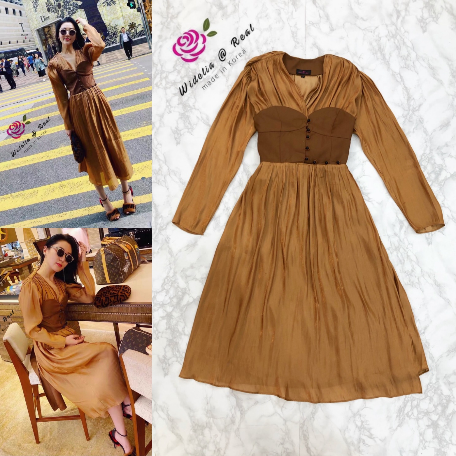 Korea Dress เดรสแขนยาวตัวสวย ตัวนี้สวยหรูดูแพง