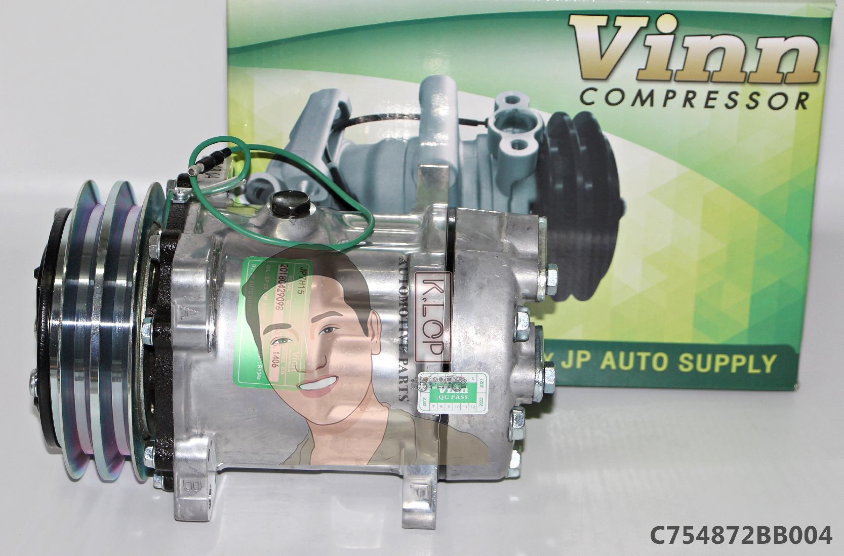 C754872BB004 คอมแอร์ยี่ห้อ Vinn (SD 7H15 MACRO VOLVO 8-ขา 2A 24V)