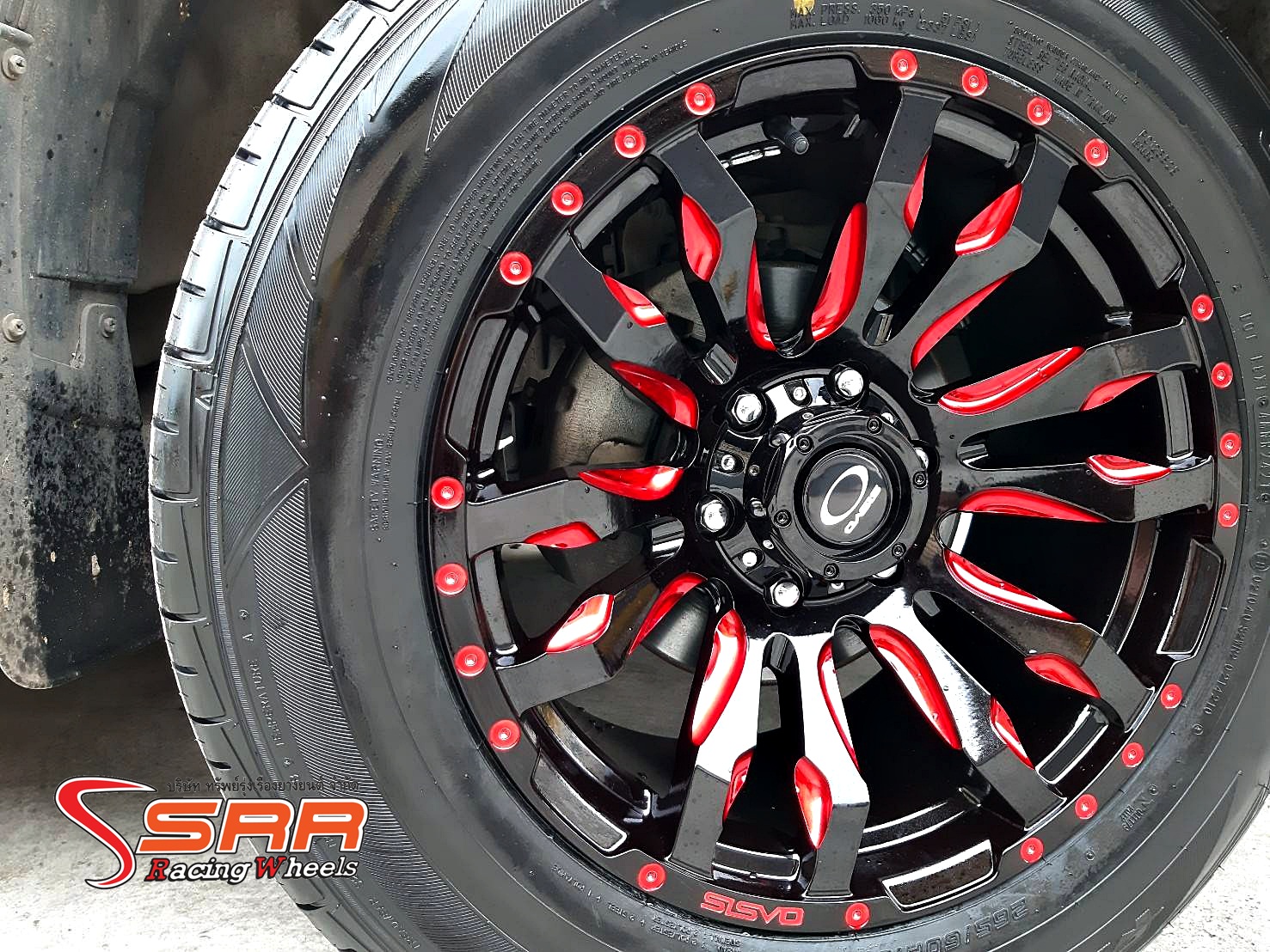 OASIS MARVEL 26S ขอบ18 6H139.7 ET15 สีดำคลิบแดง ราคาพิเศษ