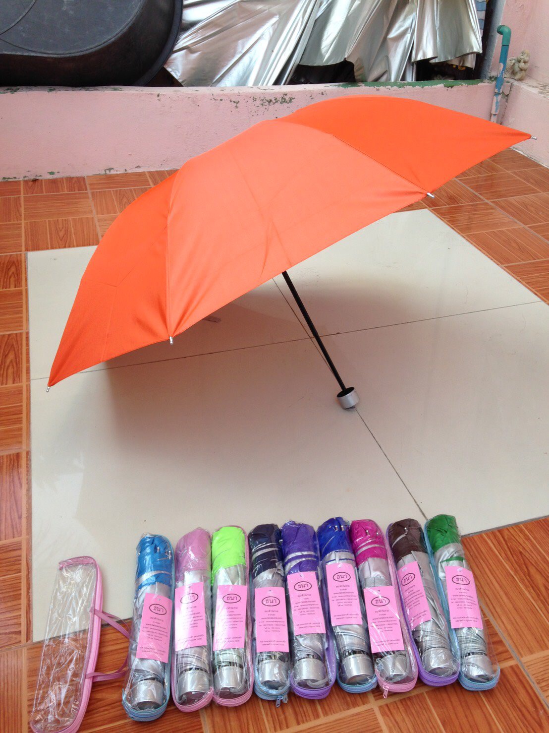 ร่มพับ3ตอน-ซองกระเป๋า