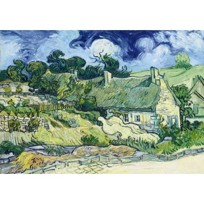 Bluebird Puzzle - Thatched Cottages at Cordeville, 1890 by Vincent Van Gogh 1000 pcs.