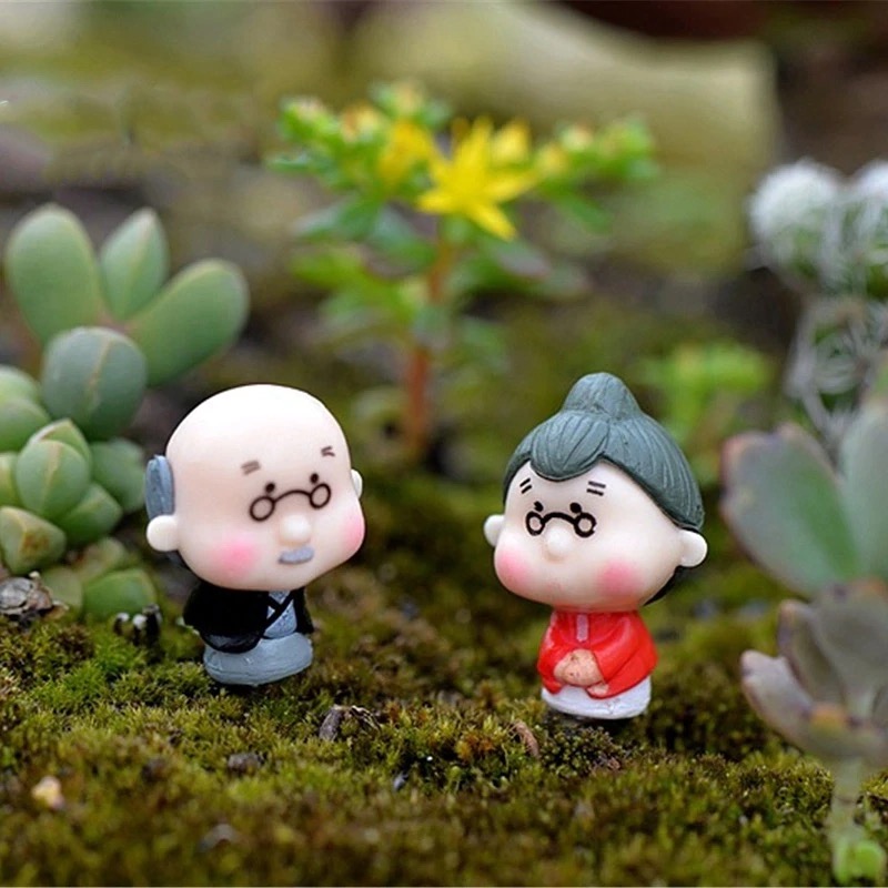 ตายายจิ๋ว 1 ตกแต่งสวน DIY (1ชุด มี 4 ชิ้น)