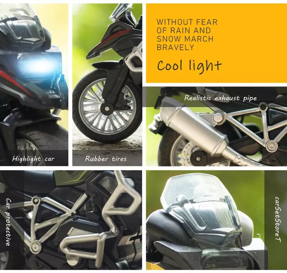 โมเดลรถมอเตอร์ไซค์ บิ๊กไบค์ Scale 1:14 มีเสียงมีไฟ (ปลีก-ส่ง)