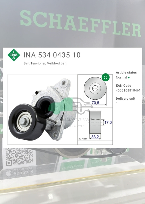 ชุดตั้งสายพาน(INA) : YD25 Navara ปี 11 D40, NP300 ปี14 D23, Urvan NV350