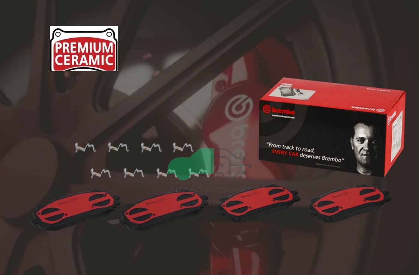 P85 165N ผ้าเบรกหน้า (แท้ BREMBO รุ่น Ceramic) Audi Q5/7/8 A5/6/7/8 E-Tron 2020-