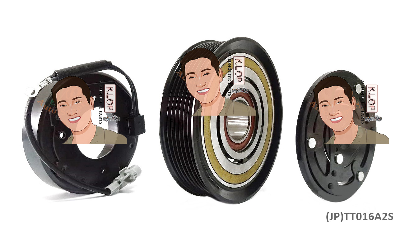 (JP)TT016A2S ชุดหน้าคลัทช์(Vinn) Toyota FORTUNER, INNOVA (10S) (สาย) (หน้าเหล็ก) 125mm. / 7PK / 12V.