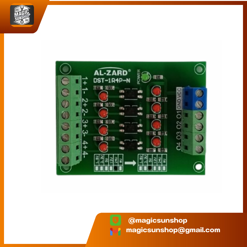 24V To 5V 4 Channel Optocoupler Isolation Module PLC Signal Level Voltage Conversion Board