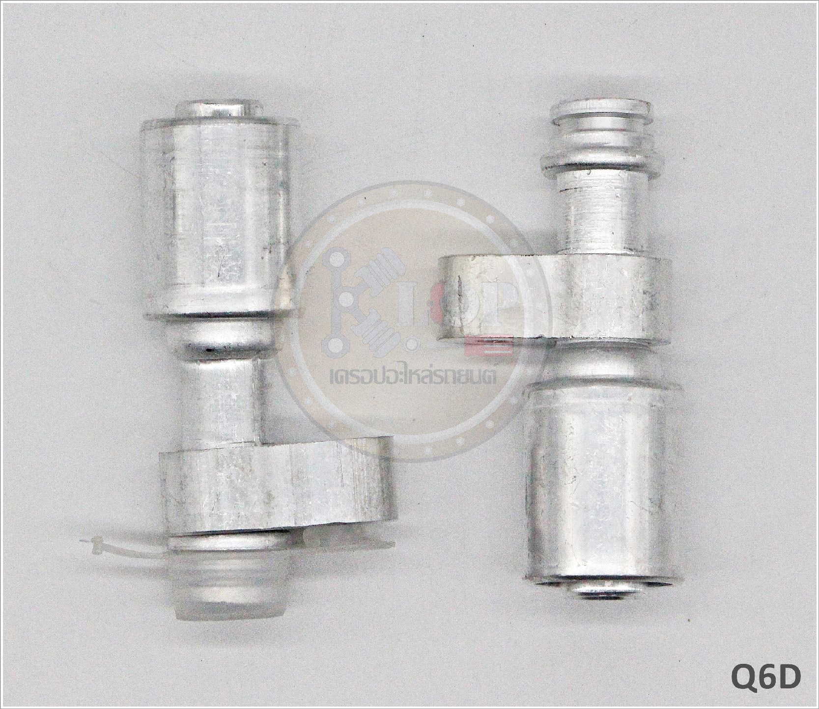 Q6D พิตติ้ง 5/8นิ้ว -180องศา แปะหมุน R134a (ปลอกอลูมิเนียม) (Vinn)
