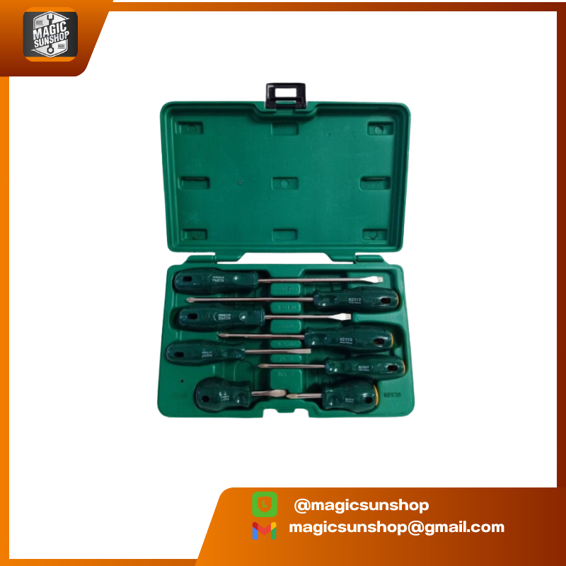 SATA ชุดไขขวงปากแบน 09306 screwdriver set 8-piece set A series 09306
