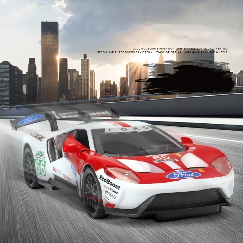โมเดลรถเหล็ก Ford GT scale 1:32 มีเสียง มีไฟ (ปลีก-ส่ง)