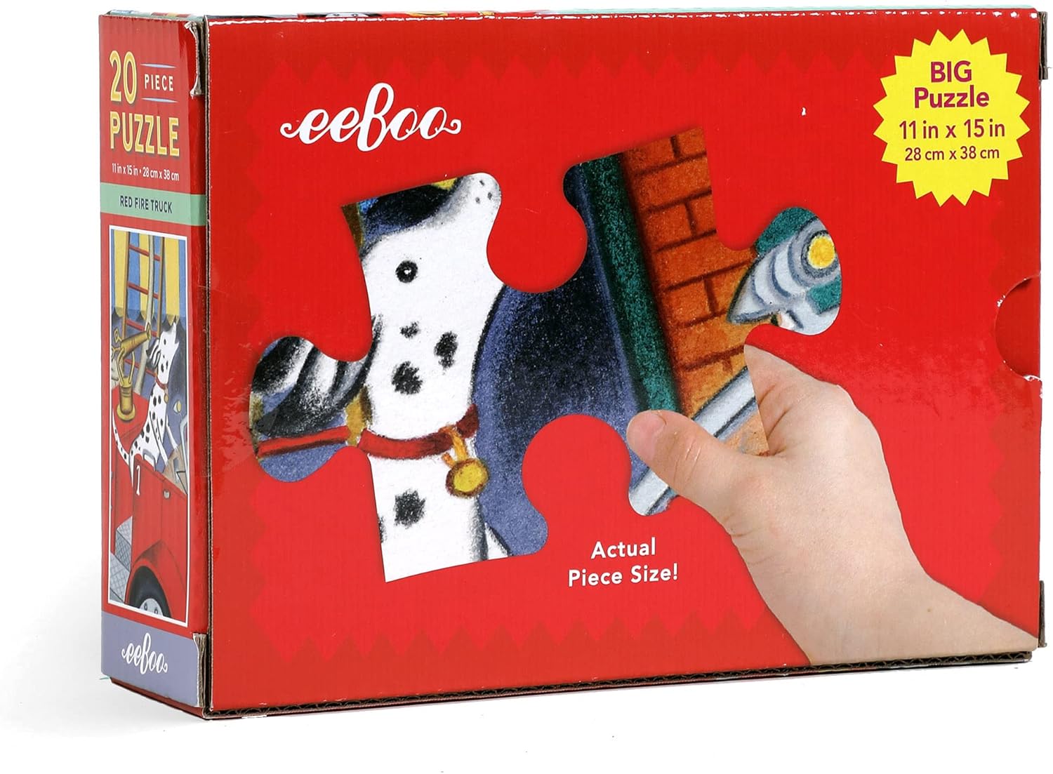 eeBoo - Red Fire Truck (28x38 cm.) 20 pcs.