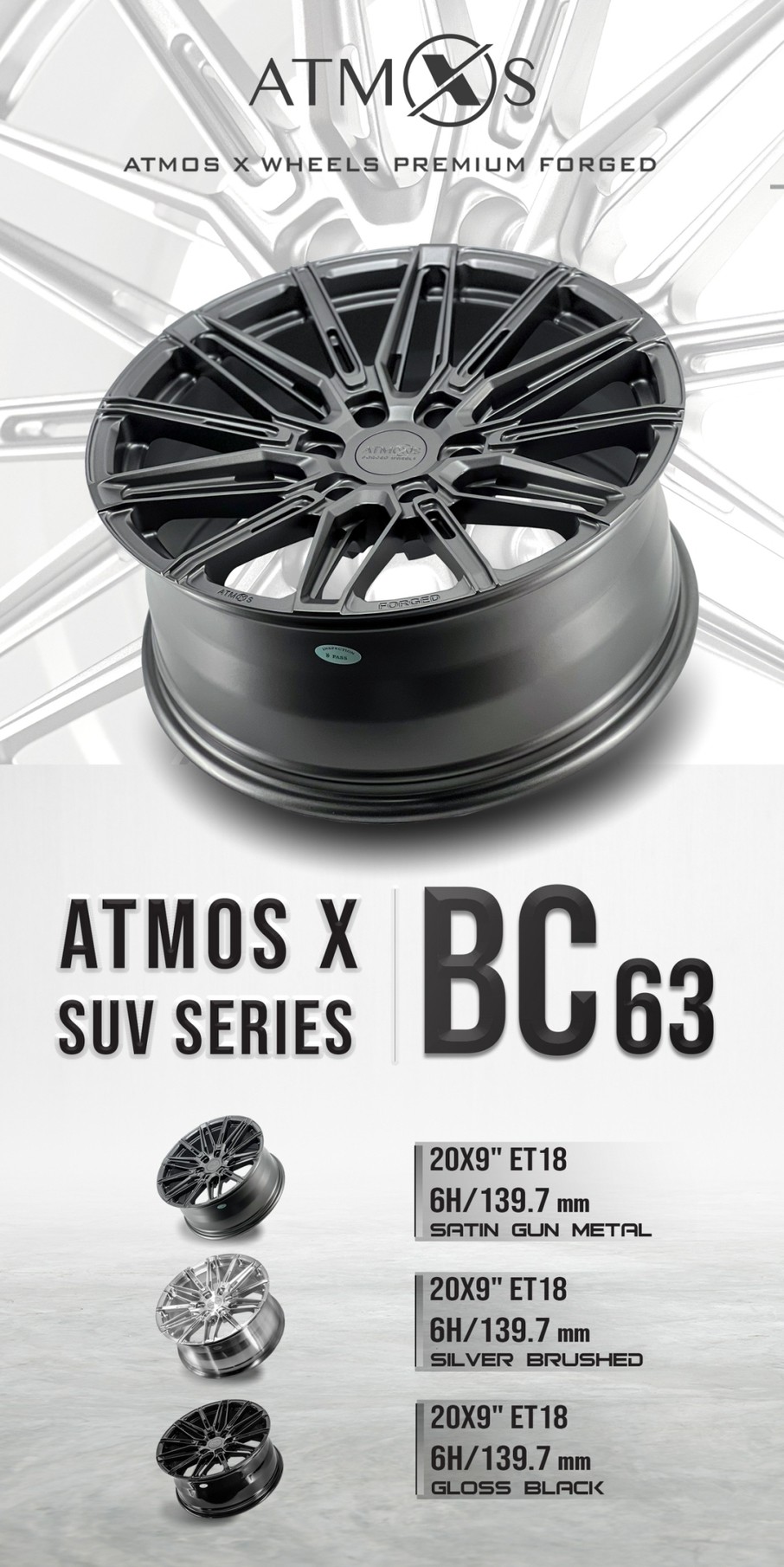 ATMOS X Premium Forged SUV Series รุ่น BC63 มีจำหน่ายที่ร้าน SRR