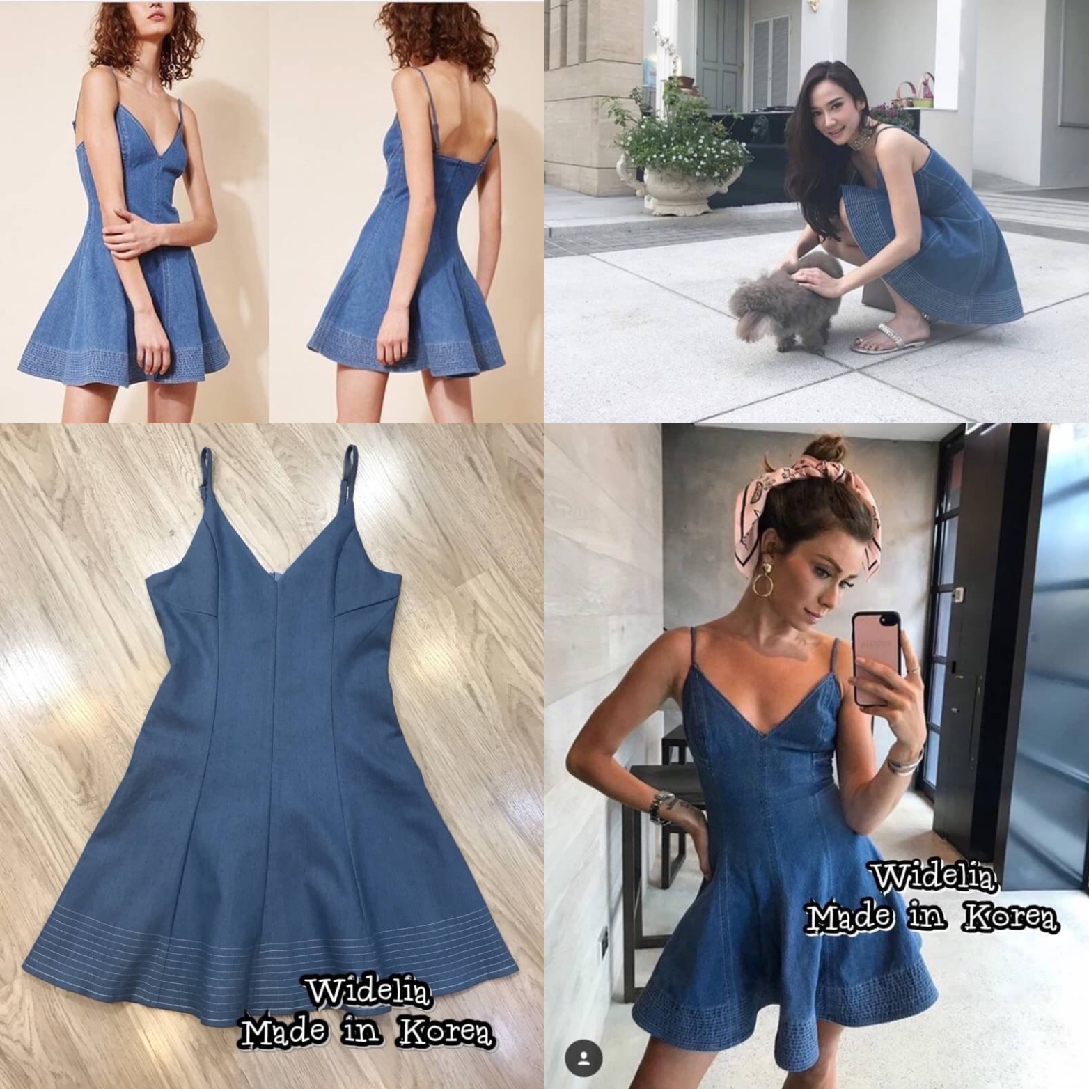 EHB. Dress :: เดรสสายเดี่ยว คอวีเว้าเก๋ ช่วงตัวเข้ารูปสวย