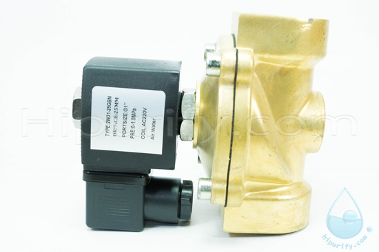 Solenoid Valve ทองเหลือง,คอยล์กันน้ำ 4/4"(1 นิ้ว) 220VAC