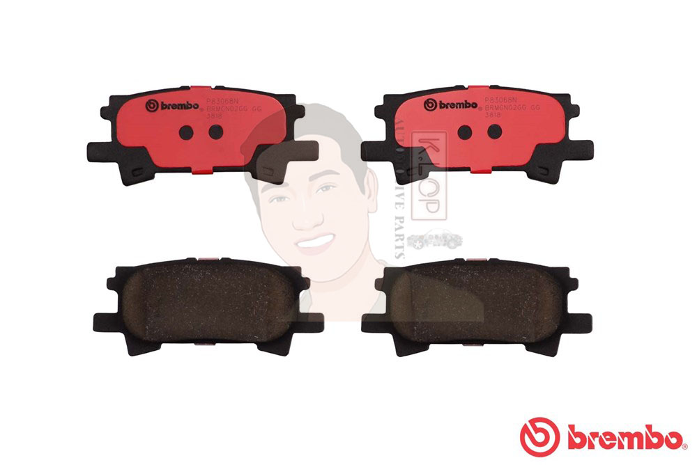 P83 068C ผ้าเบรก R (แท้ BREMBO รุ่น Ceramic) LEXUS อาร์เอ๊กซ์ RX300 / Harrier (โตโยต้า แฮริเออร์) ปี2000-> / LEXUS อาร์เอ๊กซ์ RX330 350 400 /Harrier (โตโยต้า แฮริเออร์) ปี2003->