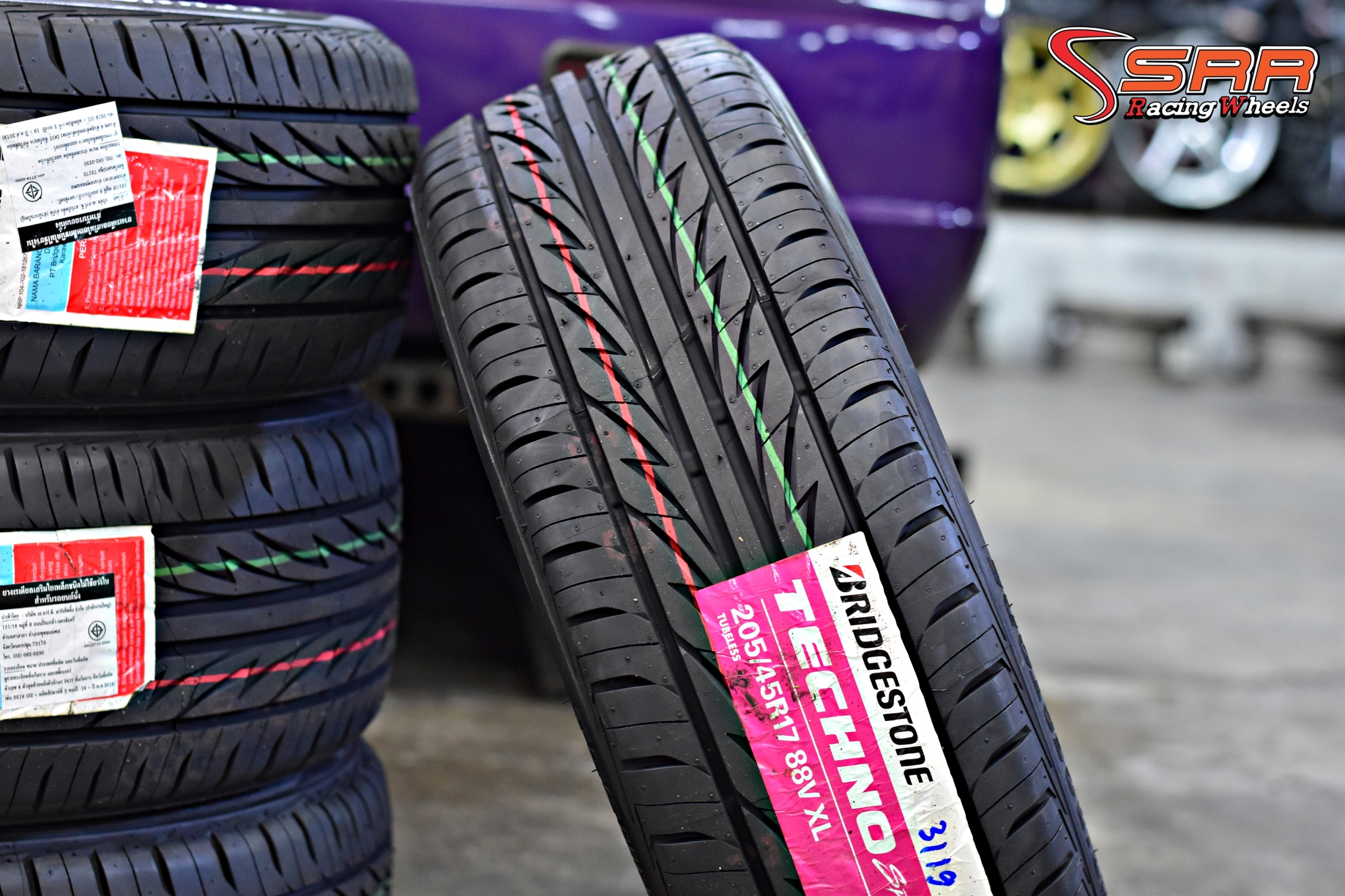 BRIDGESTONE TECHNO SPORTS 205/45R17 ยางใหม่ปี19 ราคาพิเศษ