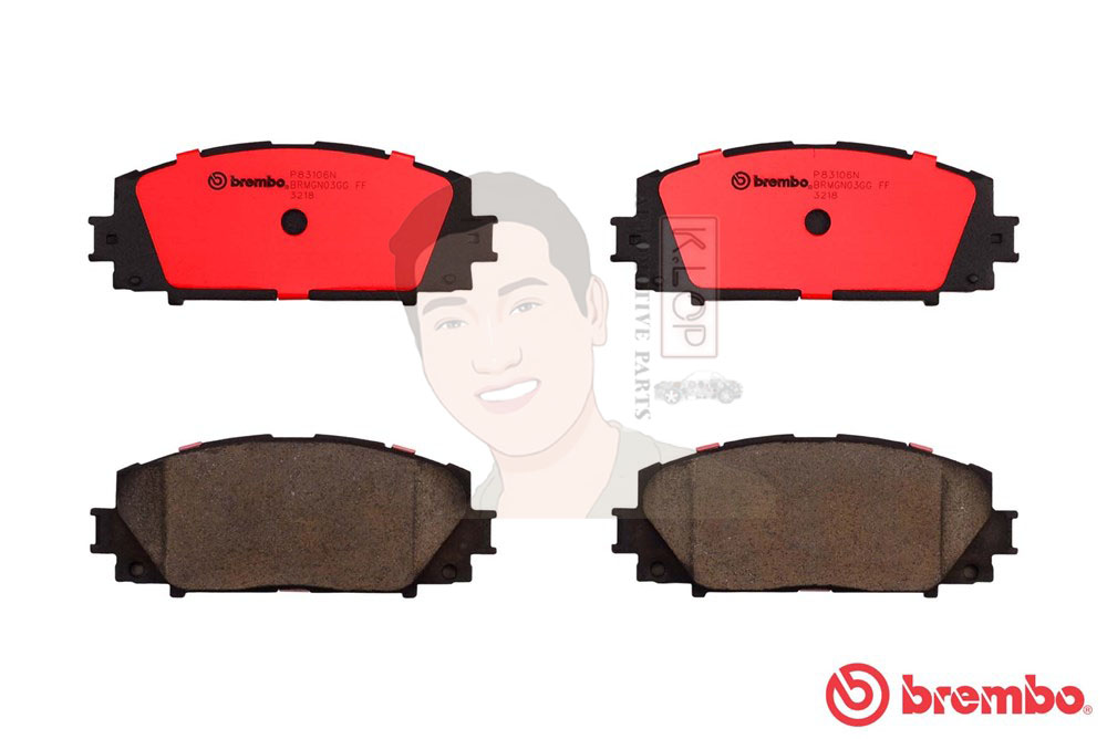 P83 106C ผ้าเบรก F (แท้ BREMBO รุ่น Ceramic) LEXUS ซีที 200 เอช CT200h Hybrid ปี2010->