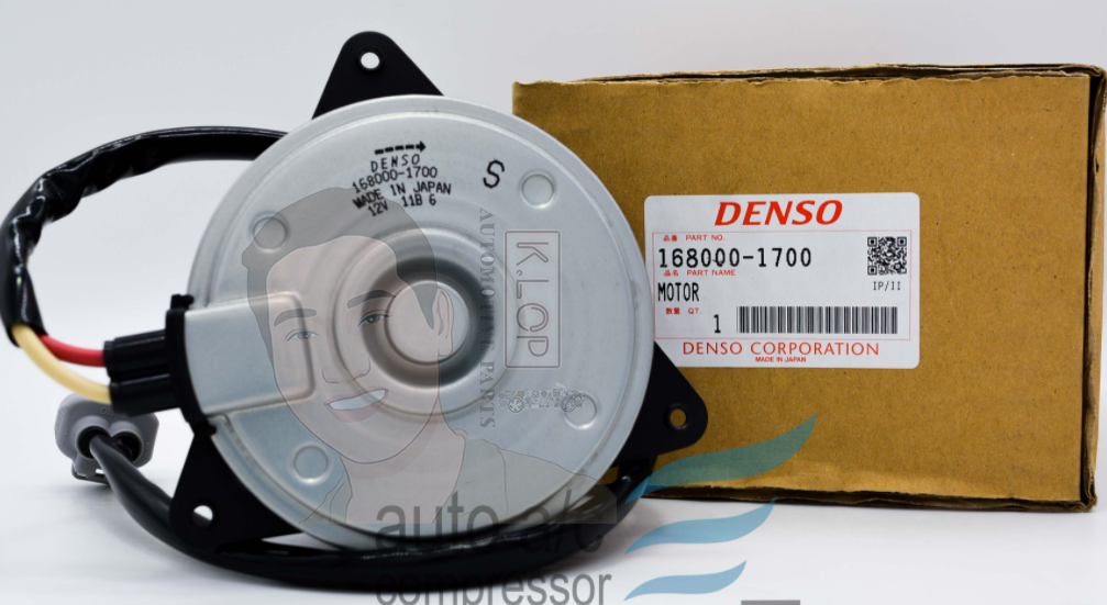 KLOP-T405-14A มอเตอร์พัดลมหม้อน้ำแท้ DENSO Toyota Hiace 2005~2010,Toyota Corolla 2002~2003,Toyota Wish 1.8(ZGE20) 2009~2016 (Diesel)