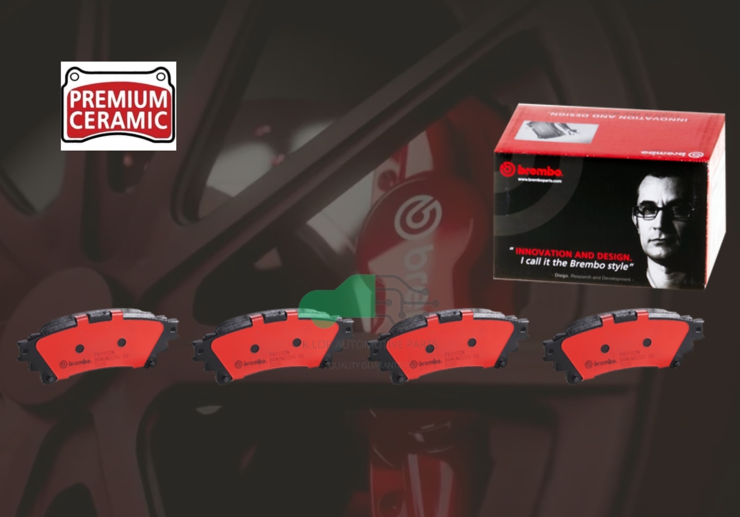 P83 152N ผ้าเบรกหลัง (แท้ BREMBO รุ่น Ceramic) SIENTA (1.5) 16-/FORTUNER 4x2 (2.4D) 17-22/LEXUS RX270, RX300, RX350, RX450 (AGL10) (2.7 3.5 4.5) 09-14