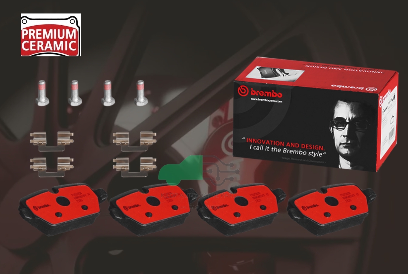 P06 080N ผ้าเบรกหลัง (แท้ BREMBO รุ่น Ceramic) MINI R60 Countryman (One, One D, Cooper, Cooper S) 10-16
