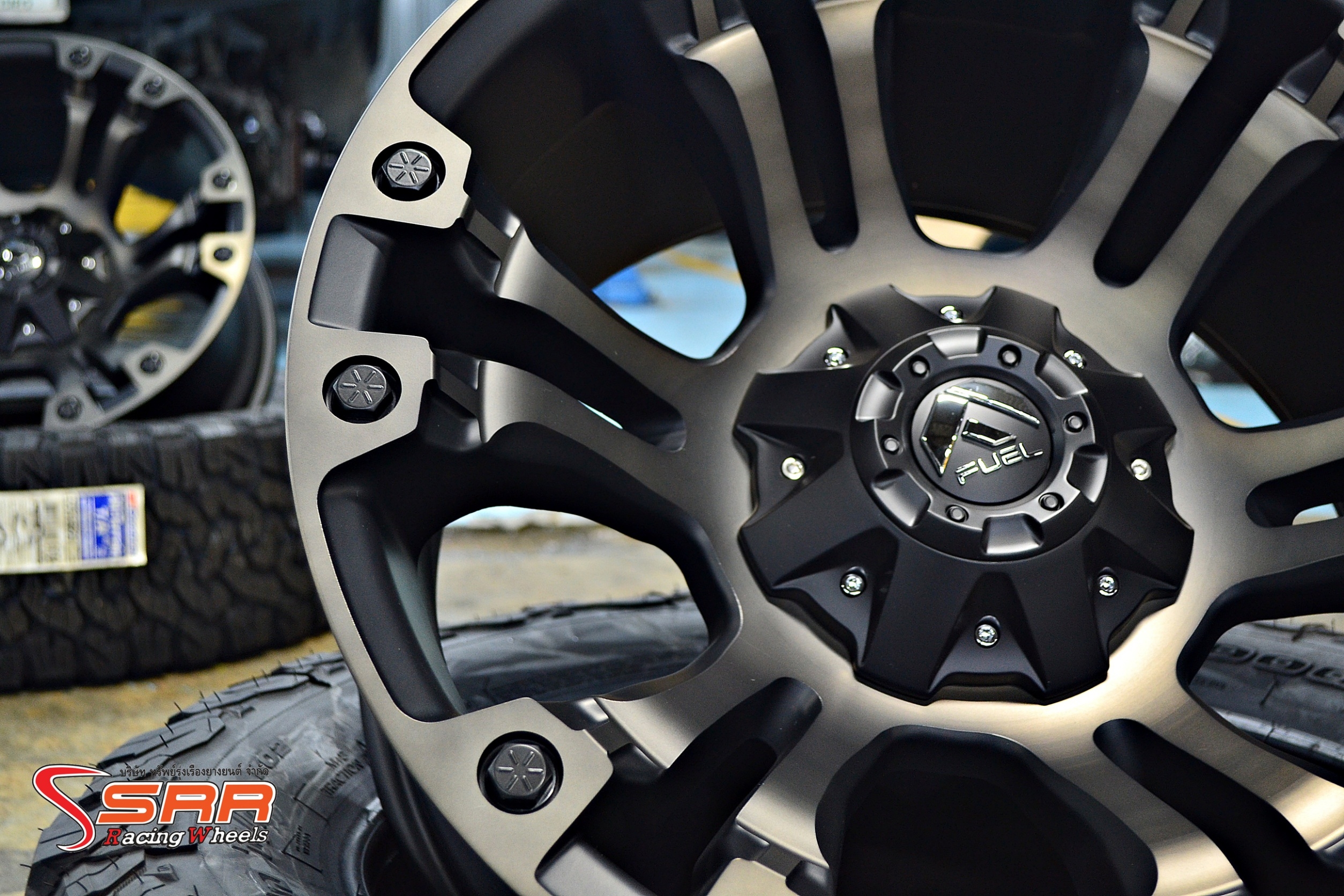 FUEL-VAPOR D569 ขอบ20 ET-18 MATTE BLACK MACHINED/TINT CLEAR