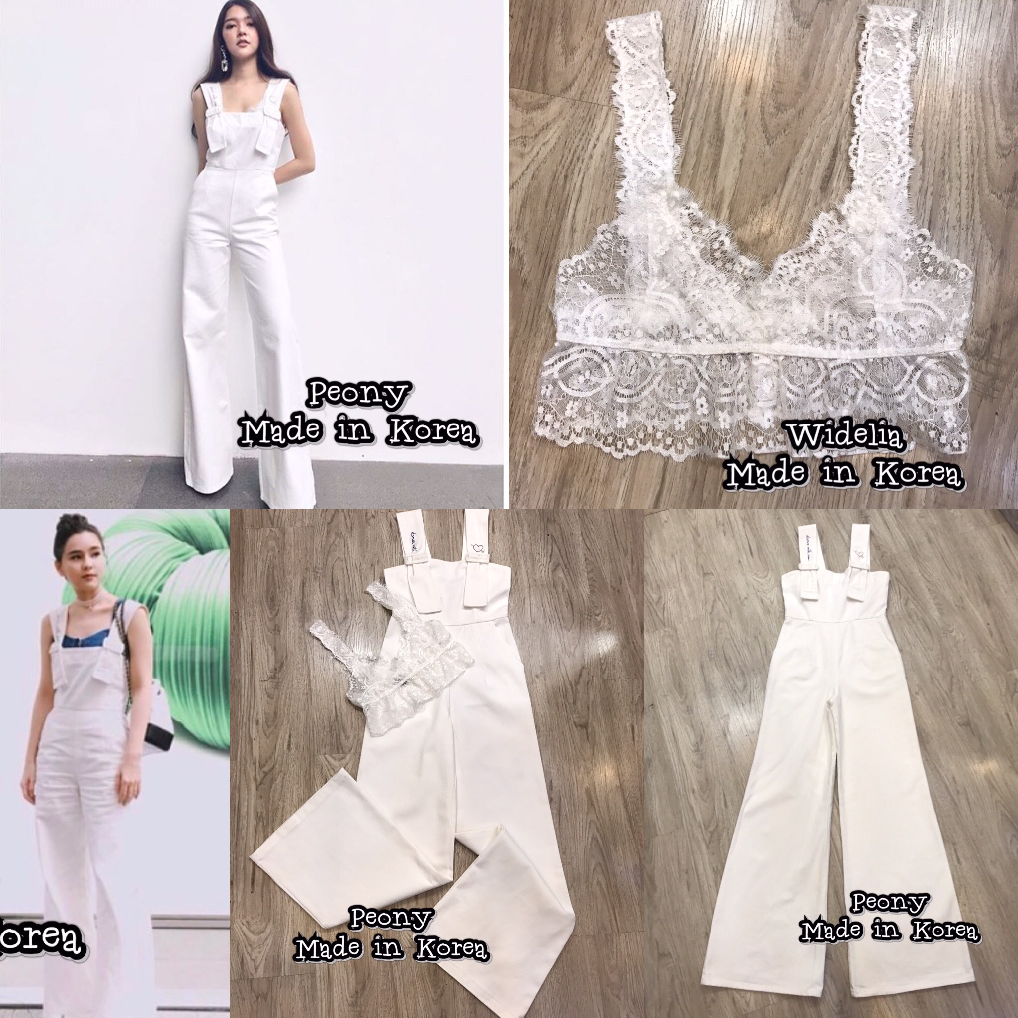 *พร้อมส่ง*Landmee' Set :: เอี้ยมตัวชิค มาในผ้ายีนส์สีขาว