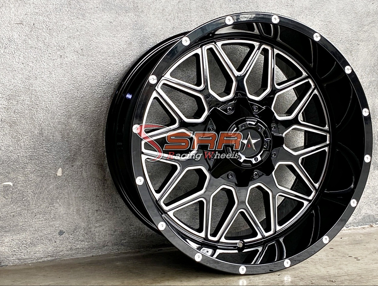 OASIS OW027 20x10 6x139.7 ET-24 BLACK & MILLED